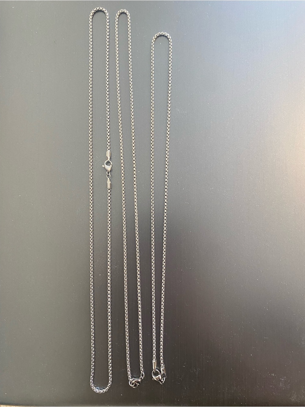 Stainless Steel Round Box Chain Set 2mm Each